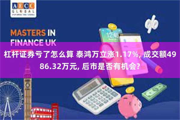 杠杆证券亏了怎么算 泰鸿万立涨1.17%, 成交额4986.32万元, 后市是否有机会?